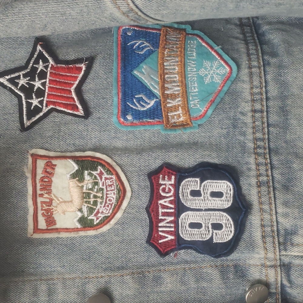 Vintage America Denim Jacket with Patches - Picture 2 of 7